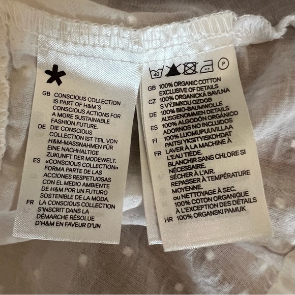 White Gauze Peasant Blouse - Size Small - Picture 9 of 9